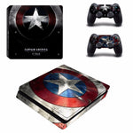 Avengers Captain America PS4 Slim Skin Sticker For PlayStation 4 Console and 2 Controllers PS4 Slim Skins Sticker Decal Vinyl