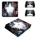 Avengers Captain America PS4 Slim Skin Sticker For PlayStation 4 Console and 2 Controllers PS4 Slim Skins Sticker Decal Vinyl