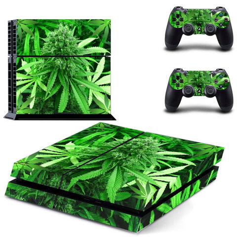 Weed For PS4 Skin Vinyl Decal Sticker For Playstation 4 Console+2Pcs Controller Gamepad Stickers