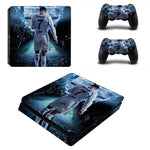 Cristiano Ronaldo CR7 and Messi PS4 Slim Skin Sticker For PlayStation 4 Console and Controllers Decal PS4 Slim Sticker Vinyl