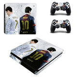 Cristiano Ronaldo CR7 and Messi PS4 Slim Skin Sticker For PlayStation 4 Console and Controllers Decal PS4 Slim Sticker Vinyl