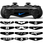 Fashion Custom 4 PCS Game Light Bar Vinyl Stickers Decal Led Lightbar Cover For Playstation Dualshock 4 PS4 PRO Slim Controller