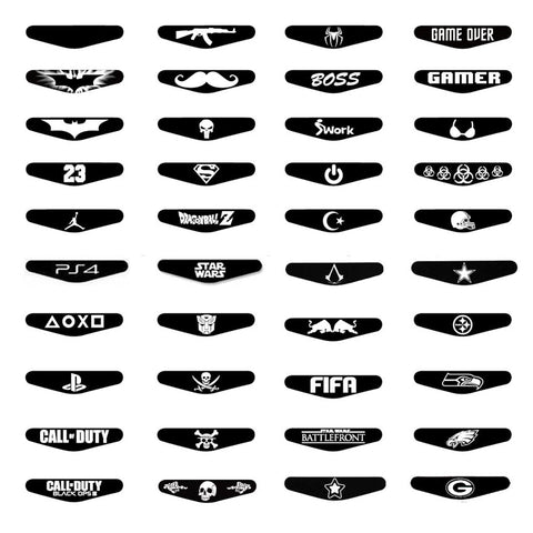 AOXO 40 pcs Game Light Bar Vinyl Stickers Decal Led Light Protection Skin For Sony Playstation 4 Dualshock 4 PS4 Controller