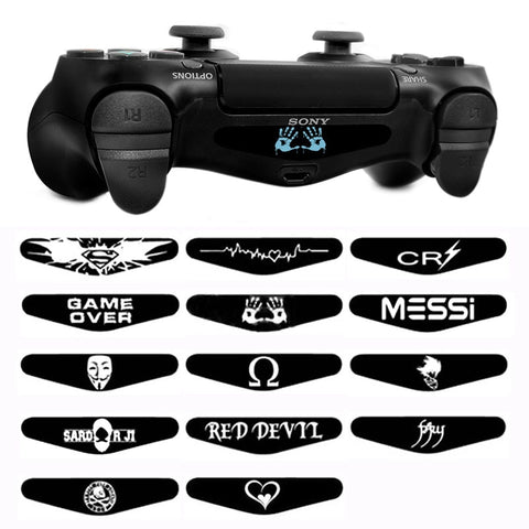 AOXO Custom Game Light Bar Vinyl Stickers Decal Led Lightbar Film For Sony PS4 Playstation 4 Dualshock 4 Controller 2 PCS