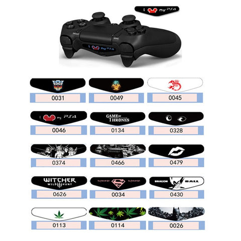 1 pair PS4 LED Light Bar Stickers For Playstation 4 Controller Fashion Stickers Gamepad Colorful Decal Cover