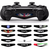 2 PCS Custom Cool Game Vinyl LED Stickers Decal Lightbar Protect Skin for Playstation 4 Dualshock 4 PS4 Slim PRO Controller