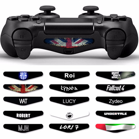 2 PCS Custom Cool Game Vinyl LED Stickers Decal Lightbar Protect Skin for Playstation 4 Dualshock 4 PS4 Slim PRO Controller